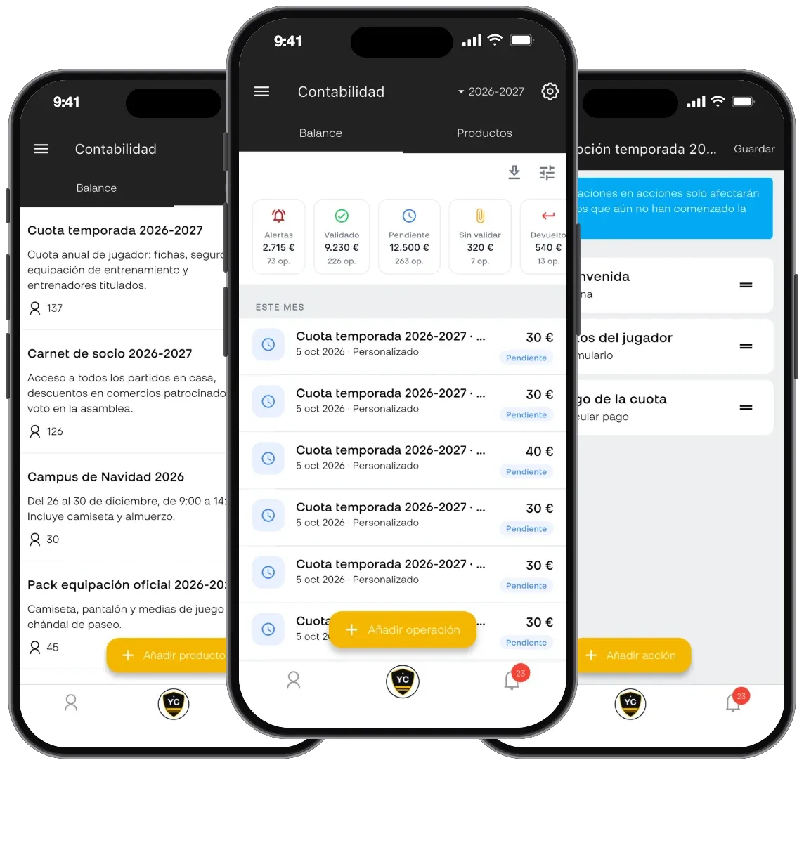 Resum de pagaments completats i pagament amb targeta d'una matrícula a Yulava Connect